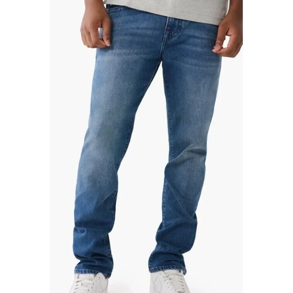New $159 True Religion ROCCO‎ FLAP Relaxed Skinny JEANS 700062 Medium Harvest 33